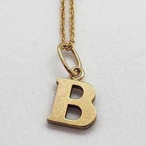 14KT Gold Filled Letter B Pendant Necklace - Personalized Initial Jewelry